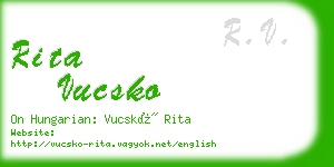 rita vucsko business card